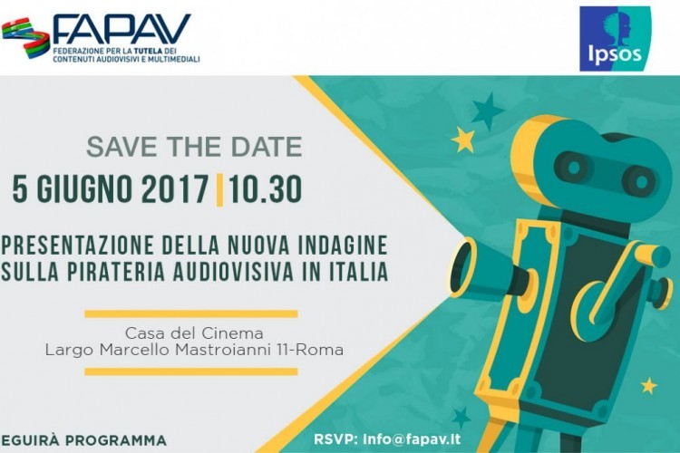 Presentazione della nuova indagine FAPAV/IPSOS sulla pirateria audiovisiva in Italia